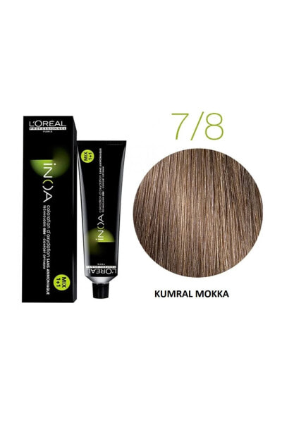 Inoa 7,8 Brown Mocca Defined Ammonia Free Oil Based Permament Hair Color Cream 60ml Keyk.*