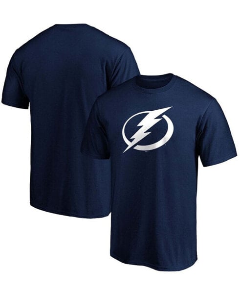 Men's Blue Tampa Bay Lightning Team Primary Logo T-shirt