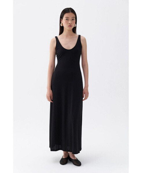 Women's V-Neck Midi Dress