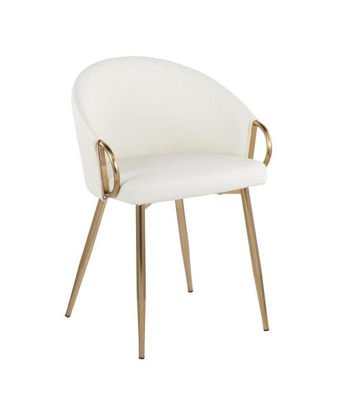 Claire Contemporary Glam Chair Leather