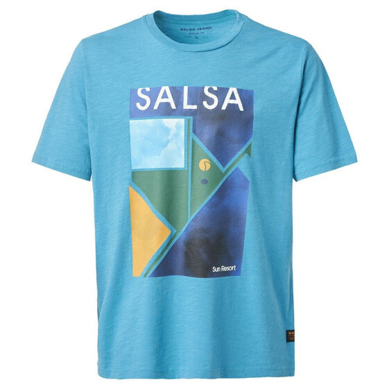 SALSA JEANS Regular Front Geometric Graphic Short Sleeve Crew Neck T-Shirt
