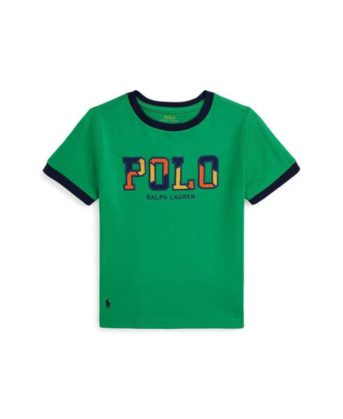 Toddler and Little Boys Corduroy-Logo Cotton Jersey Tee