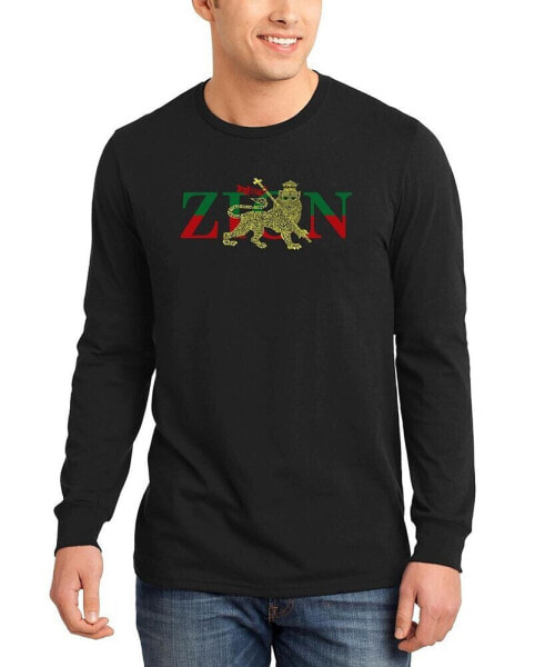 Men's Zion - One Love Word Art Long Sleeve T-shirt
