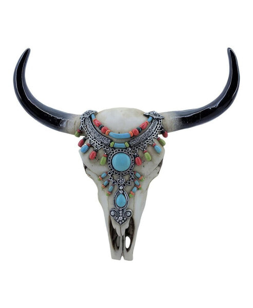 11"W Buffalo Skull Animal Head Wall Plaque Decor Home Decor Perfect Gift for House Warming, Holidays and Birthdays