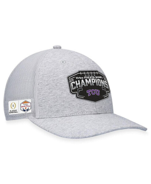 Men's Heather Gray TCU Horned Frogs College Football Playoff 2022 Fiesta Bowl Champions Adjustable Hat