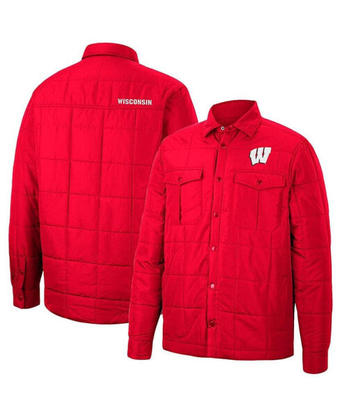 Куртка с квилтингом на молнии Colosseum для мужчин красного цвета Wisconsin Badgers Detonate