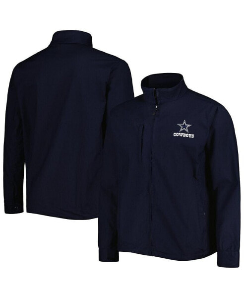 Men's Navy Dallas Cowboys Journey Workwear Tri-Blend Full-Zip Jacket