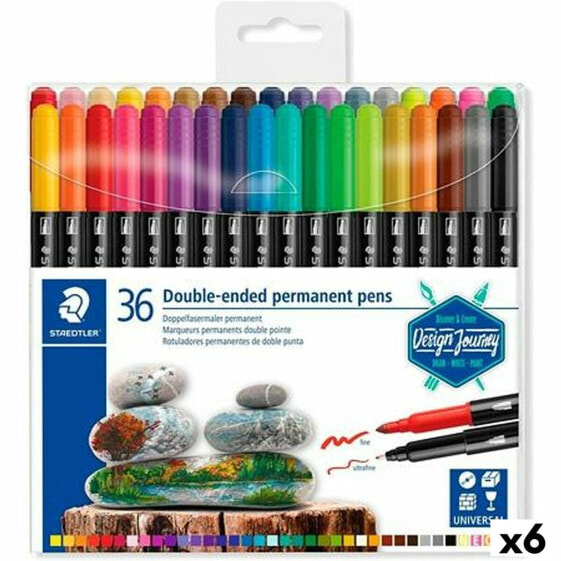 Набор маркеров Staedtler Design Journey Двойной 36 Предметы Разноцветный (6 штук)