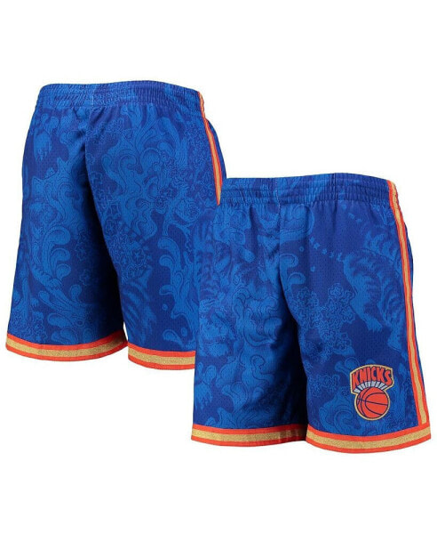 Men's Blue New York Knicks Hardwood Classics Lunar New Year Swingman Shorts