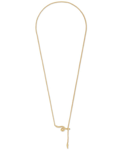 Gold-Tone Snake 24" Adjustable Lariat Necklace