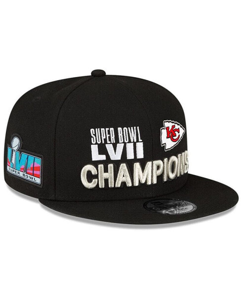 Men's Black Kansas City Chiefs Super Bowl LVII Champions Parade 9FIFTY Snapback Hat