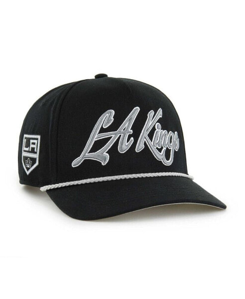 47 Men's Black Los Angeles Kings Overhand Logo Side Patch Hitch Adjustable Hat