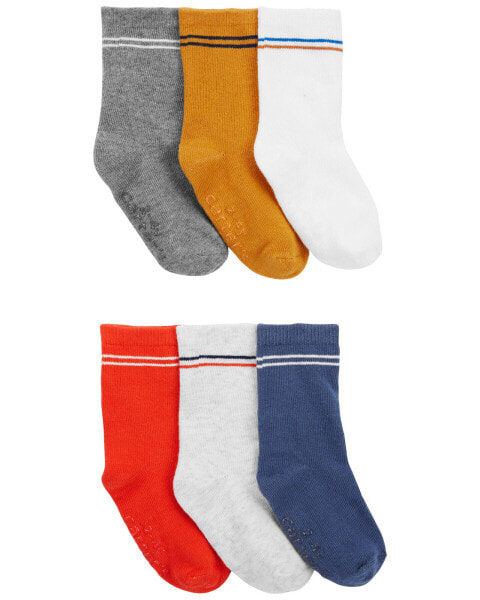 Toddler 6-Pack Crew Socks 2T-4T