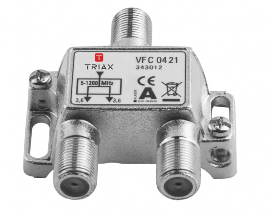 Triax 343012 - Kabelsplitter - 75 Ohm - 5 - 1218 MHz - Metallisch - Weiblich - F-type