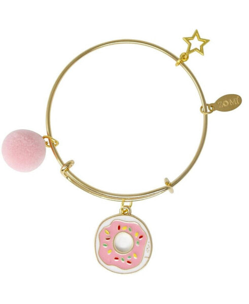Donut Gold Bangle Bracelet for Girls