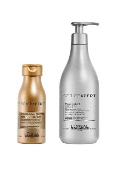 Loreal Gold Absolut Repair Şampuan 100 ml+Magnesium Silver Şampuan 500 ml 558956116494