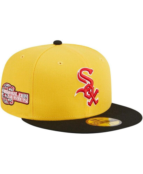 Men's Yellow, Black Chicago White Sox Grilled 59FIFTY Fitted Hat