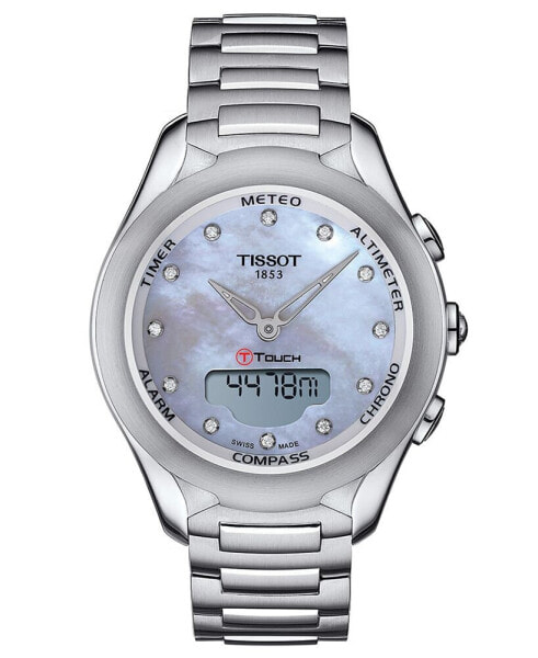 Women's Swiss Digital T-Touch Lady Solar Diamond (1 ct. t.w.) Stainless Steel Bracelet Watch 40mm