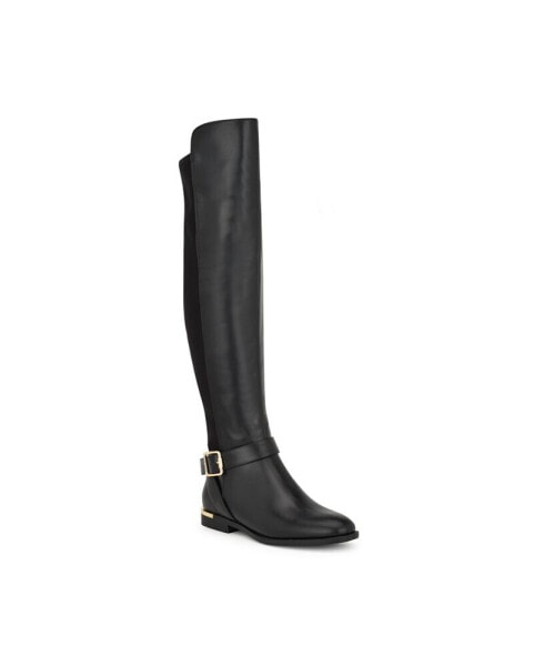 Women's Andone Round Toe Over The Knee Casual Wide Calf Boots