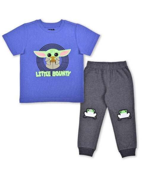 Toddler Grogu Blue The Mandalorian Little Bounty T-shirt and Joggers Set