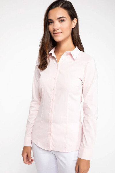 Kadın Basic Uzun Kollu Gömlek I5278AZ.18AU.PN262