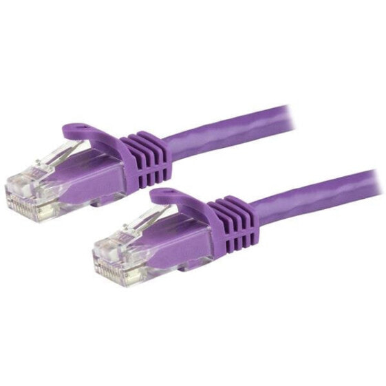 StarTech.com 7.5m CAT6 Ethernet Cable - Purple CAT 6 Gigabit Ethernet Wire -650MHz 100W PoE RJ45 UTP Network/Patch Cord Snagless w/Strain Relief Fluke Tested/Wiring is UL Certified/TIA - 7.5 m - Cat6 - U/UTP (UTP) - RJ-45 - RJ-45
