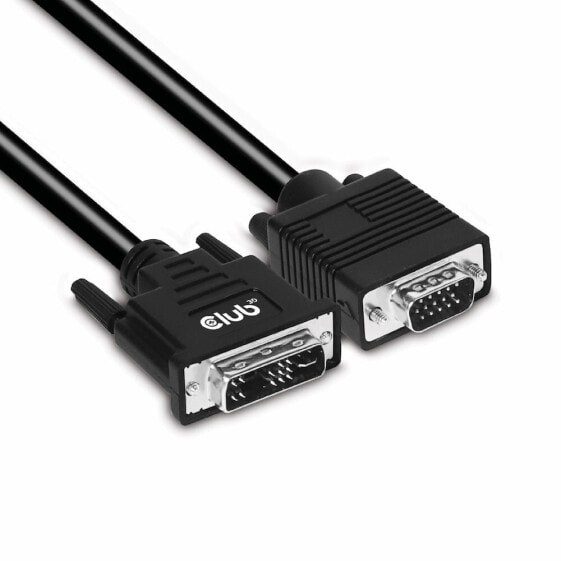 Club 3D DVI-A TO VGA CABLE M/M 3m/ 9.8ft 28 AWG - DVI-D - VGA - 3 m - Black