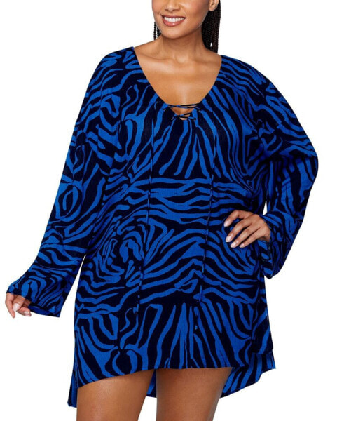 Plus Size Micah Animal Print Cover Up Tunic