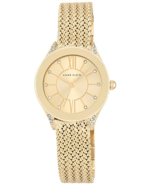 Women's Gold-Tone Stainless Steel Mesh Bracelet Watch 30mm AK-2208CHGB