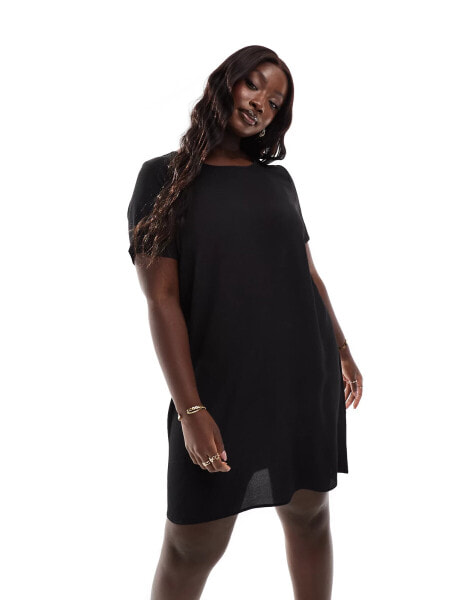 ONLY Curve tunic dress in black