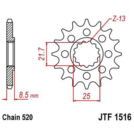 JT SPROCKETS 520 JTF1516.15 Steel Front Sprocket