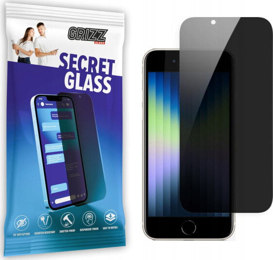 GrizzGlass Szkło prywatyzujące GrizzGlass SecretGlass Apple iPhone SE 2020