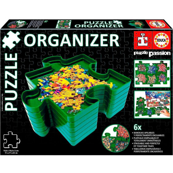 EDUCA BORRAS Puzzle Pack 6 Plastic Organizing Trays