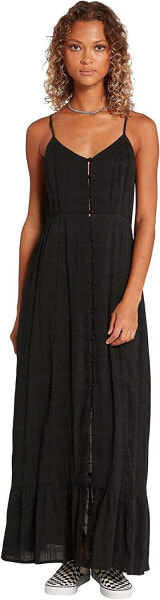 Volcom 290355 Women's Luv Hangover Maxi Dress Black, size S