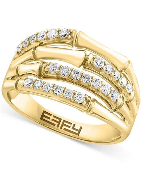 EFFY® Diamond Multirow Openwork Statement Ring (3/8 ct. t.w.) in 14k Gold