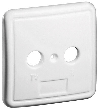 Goobay 2-hole Cover Plate for Antenna Wall Sockets - White - Conventional - Universal - 1 pc(s) - Bulk