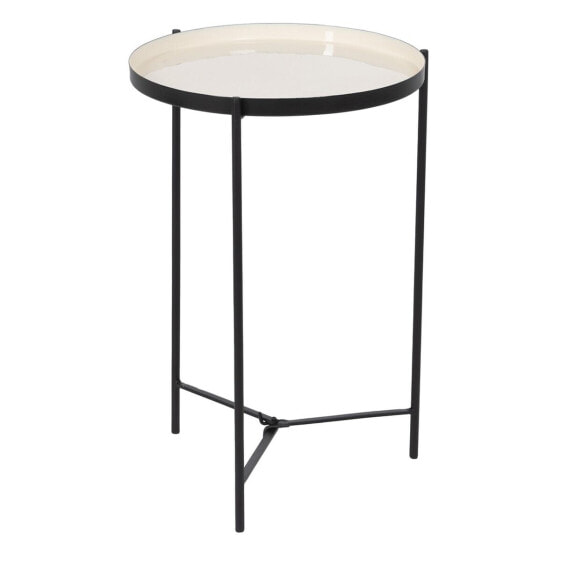 Вспомогательный стол 40,5 x 40,5 x 60,5 cm Чёрный Кремовый Железо