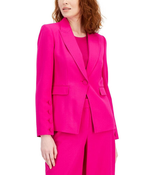 Women's Single-Button Peak-Lapel Blazer