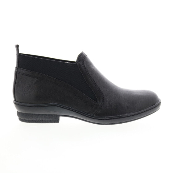 David Tate Naya Womens Black Narrow Leather Slip On Ankle & Booties Boots