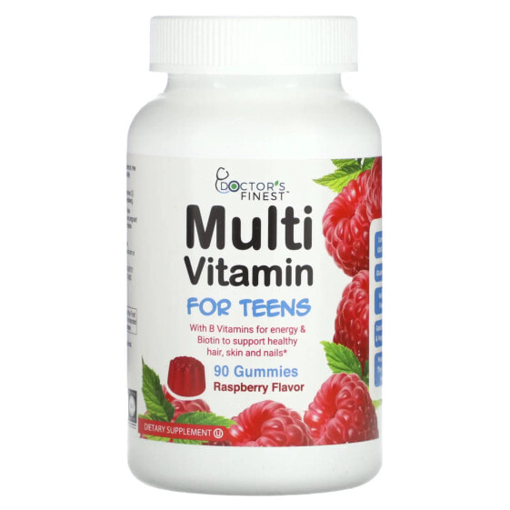 Витаминно-минеральный комплекс Doctor's Finest Multi Vitamin for Teens, малина, 90 жевательных мишек
