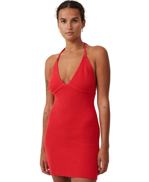 Women's Knit Halter Dress