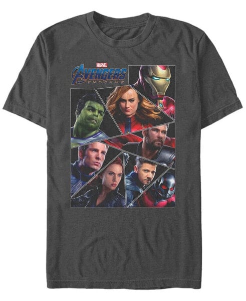 Marvel Men's Avengers Endgame Broken Glass Group, Short Sleeve T-shirt