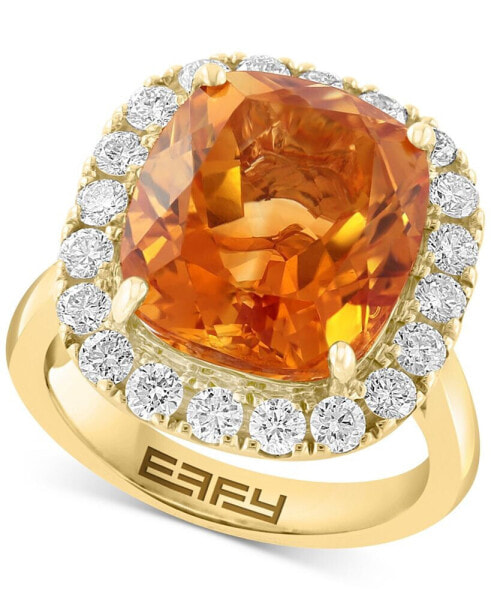 EFFY® Citrine (8-3/4 ct. t.w.) & Diamond (1 ct. t.w.) Ring in 14k Yellow Gold