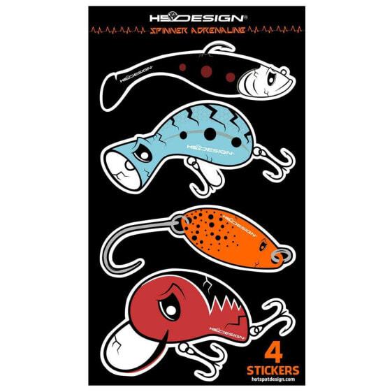 Набор наклеек для рыбаков HOTSPOT DESIGN Sticker Lures Collection