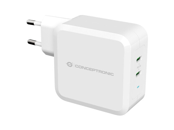 Conceptronic ALTHEA 2-Port 100W GaN USB-C PD Charger - Indoor - AC - 5 V - 5 A - White