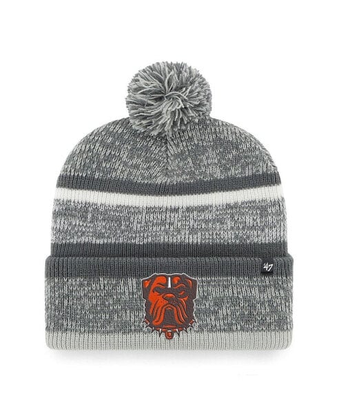 Men's Charcoal Cleveland Browns Northward Cuffed Knit Hat with Pom