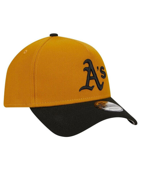 Men's Gold/Black Oakland Athletics Rustic A-Frame 9FORTY Adjustable Hat