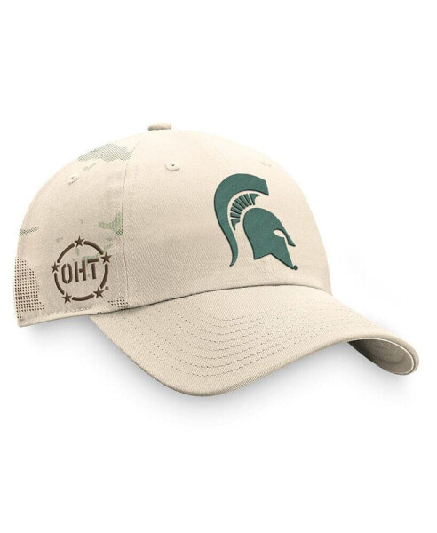Men's Khaki Michigan State Spartans OHT Military-Inspired Appreciation Camo Dune Adjustable Hat