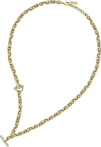 Modern women's necklace in steel Abbraccio SAUC01.