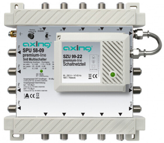 Axing Коммутатор 58-09 - 5 входов - 8 выходов - 950 - 2400 МГц - 85 - 862 МГц - IP20